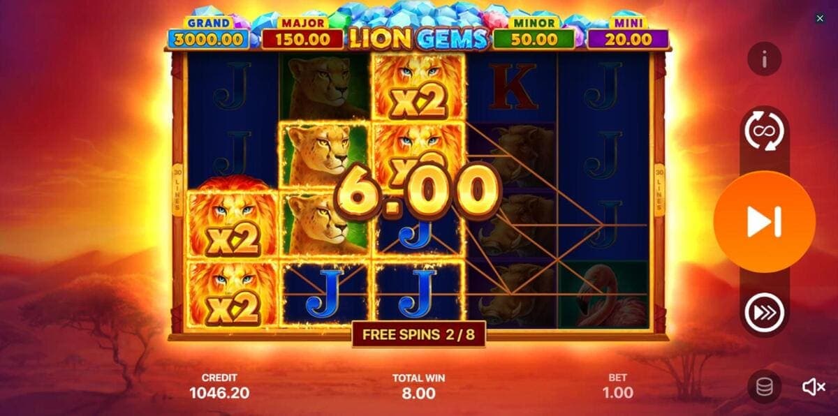 Jackpot Lion Gems Jeu