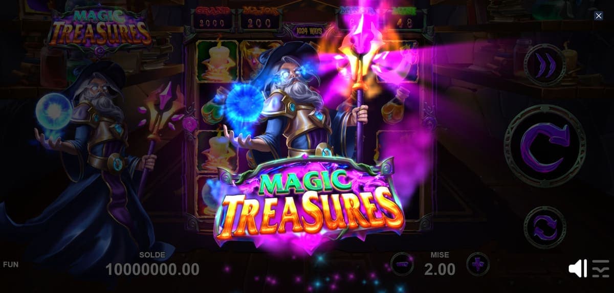 Écran d’accueil - Magic Treasures