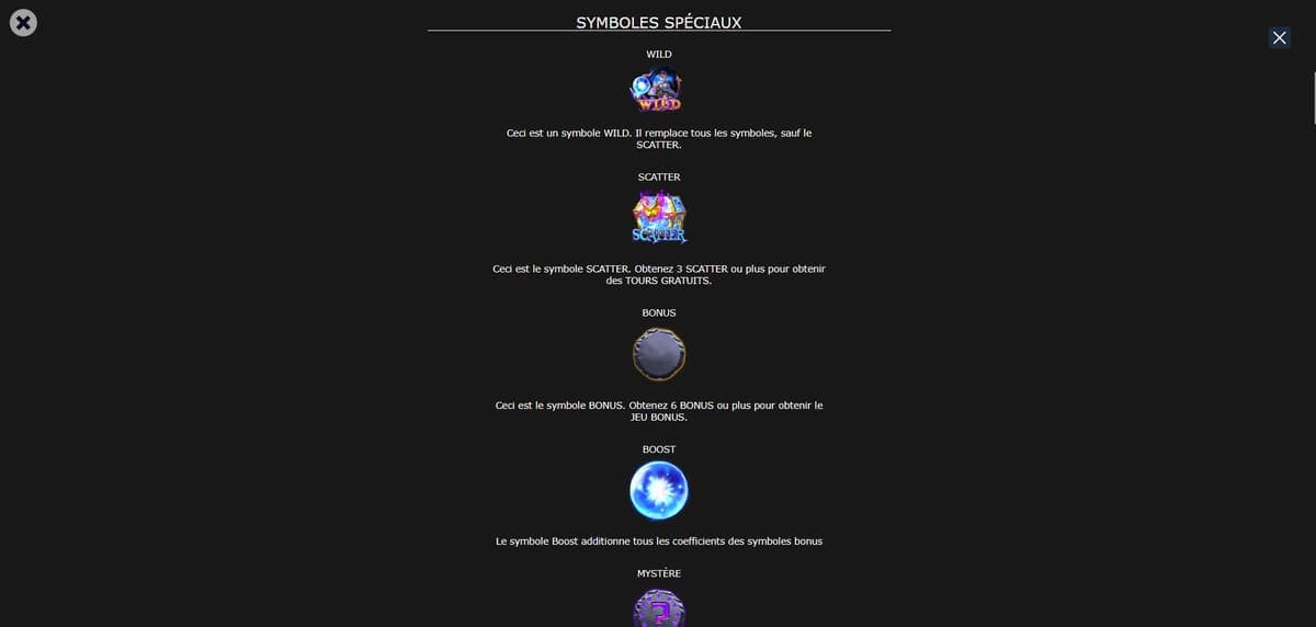 Symboles spéciaux - Magic Treasures