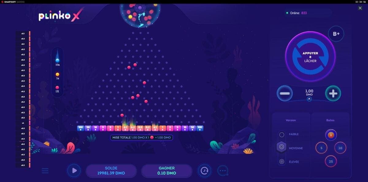 Volatilité Plinko X Jeu