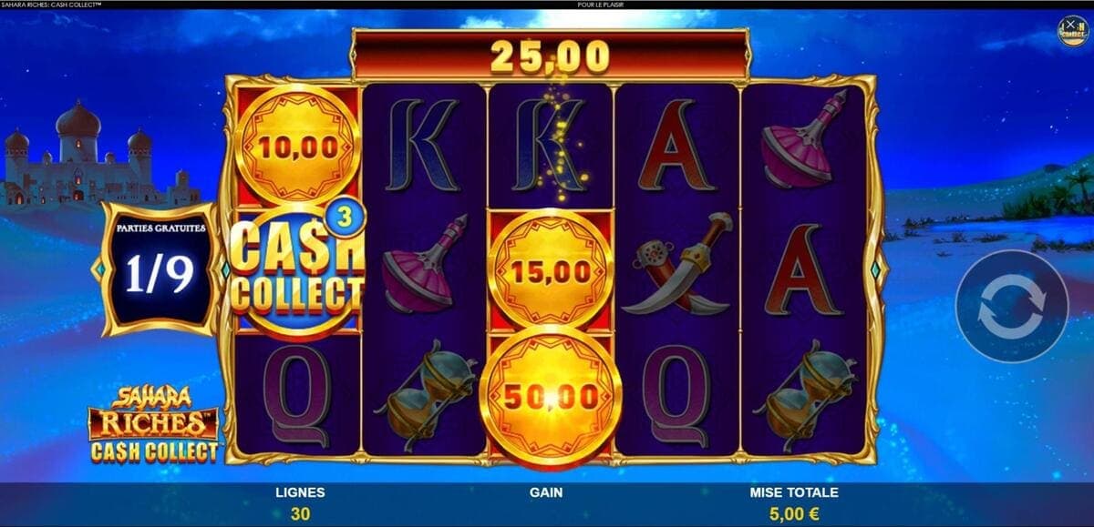 Grille Sahara Riches Cash Collect Jeu