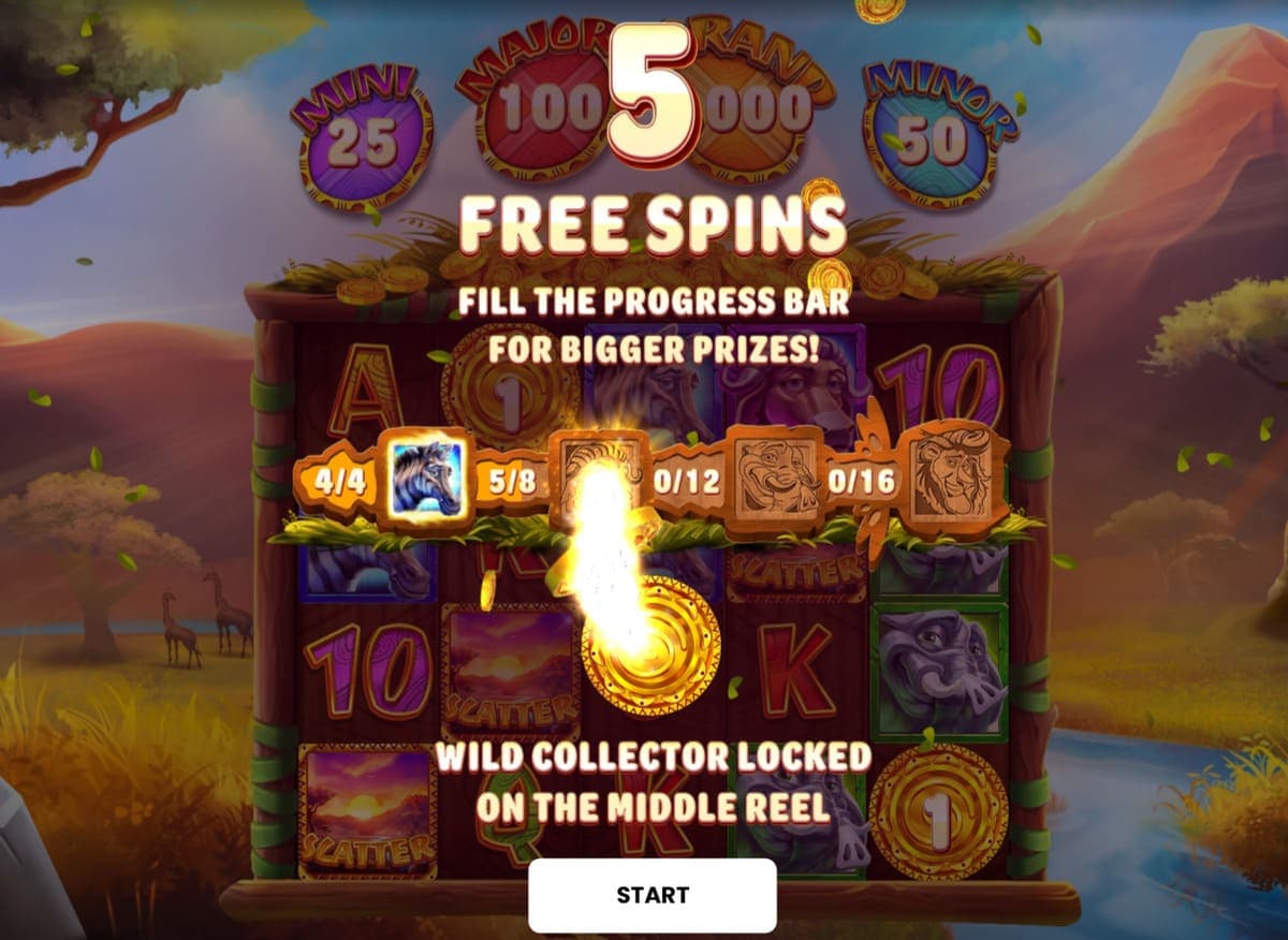Mode Free Spins - Savannah Gold : Coin of the Wild