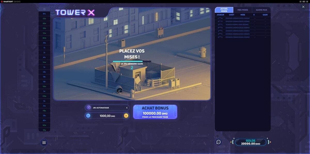Présentation Tower X Jeu