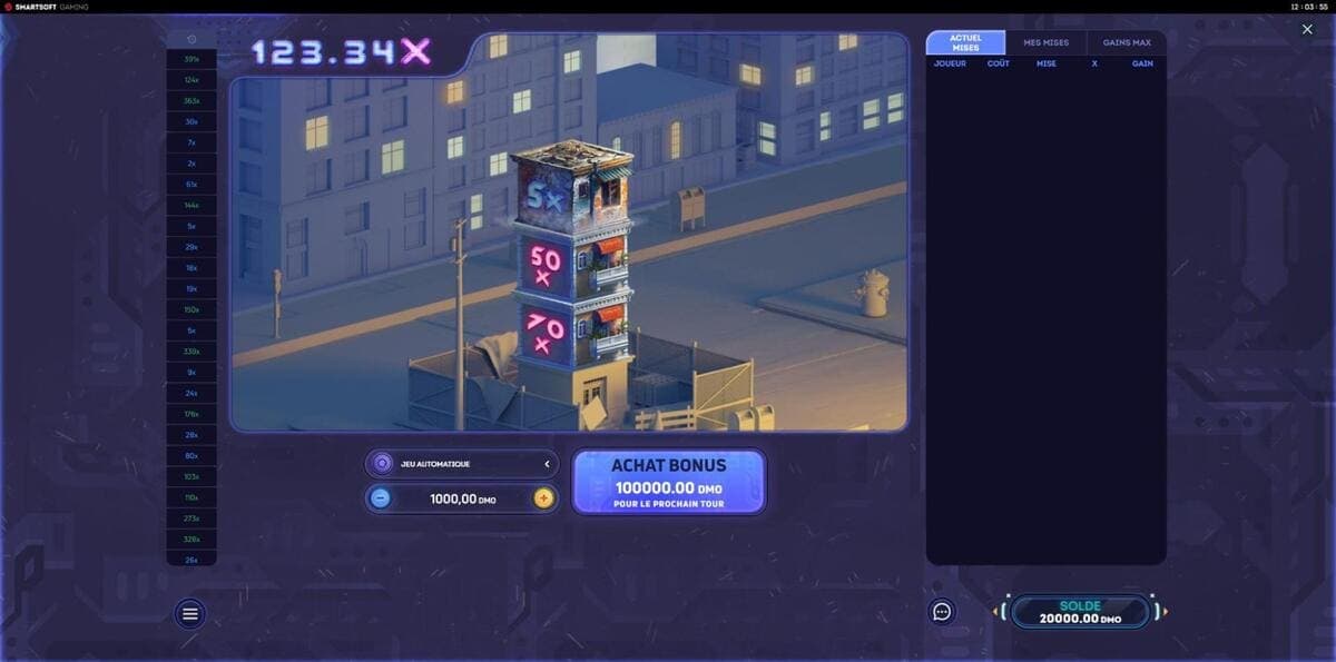RTP Tower X Jeu