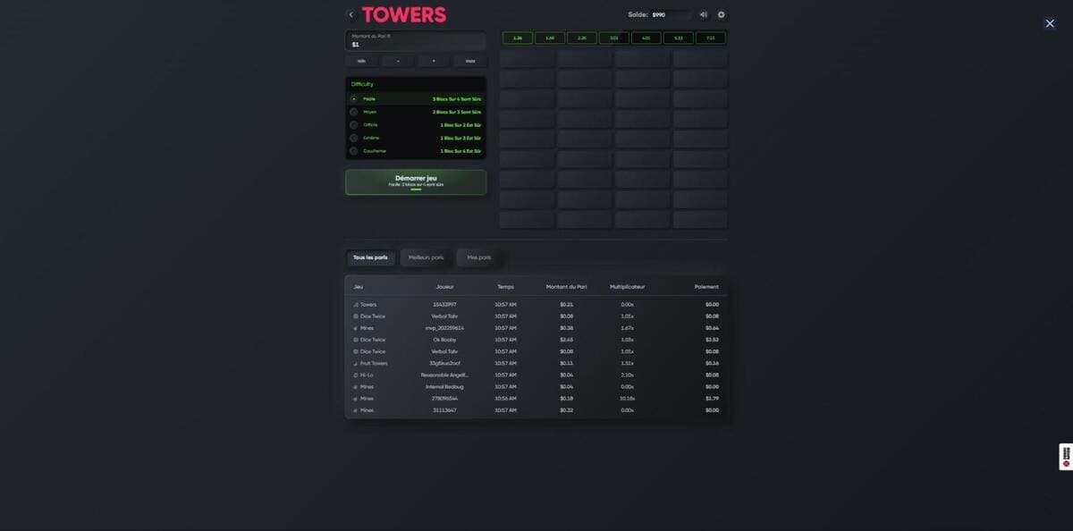 Presentation Towers Jeu