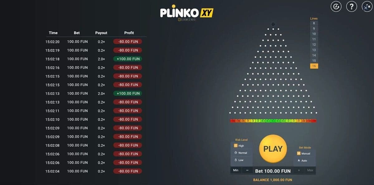 RTP Plinko XY Jeu