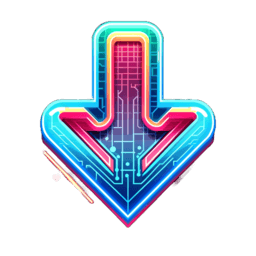 Flèche vers le bas futuriste