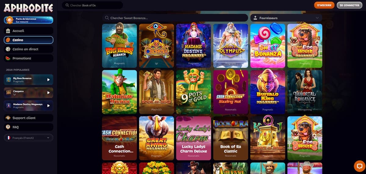 Machines à sous Aphrodite Casino