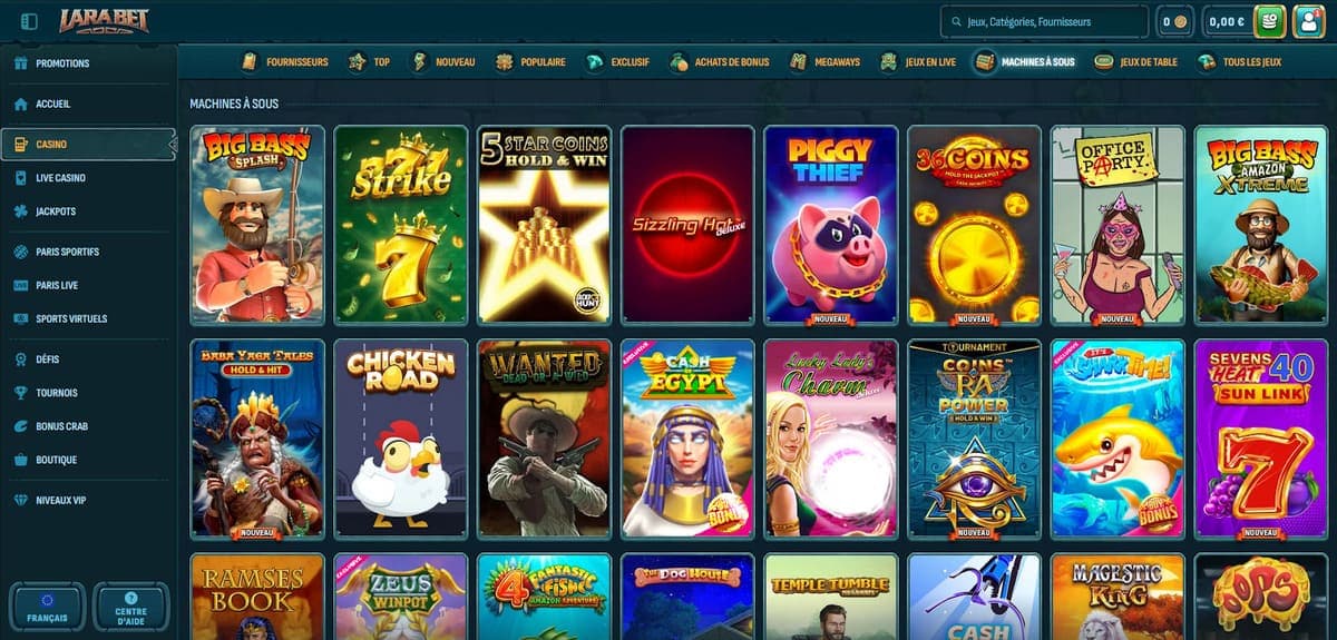 Machines à sous Larabet Casino