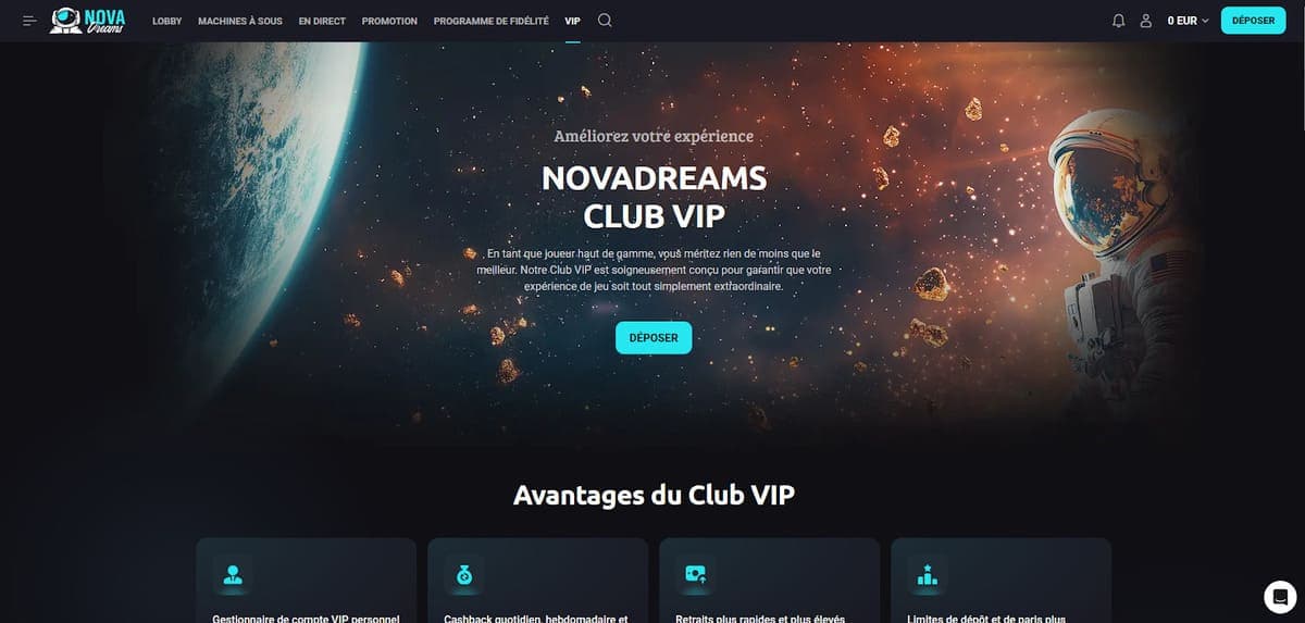 Club VIP Nova Dreams Casino