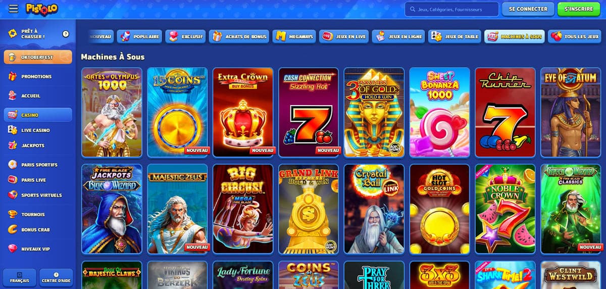 Machines à sous Pistolo Casino