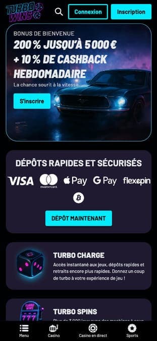 Turbo Wins Casino Application Turbo Wins Casino Application