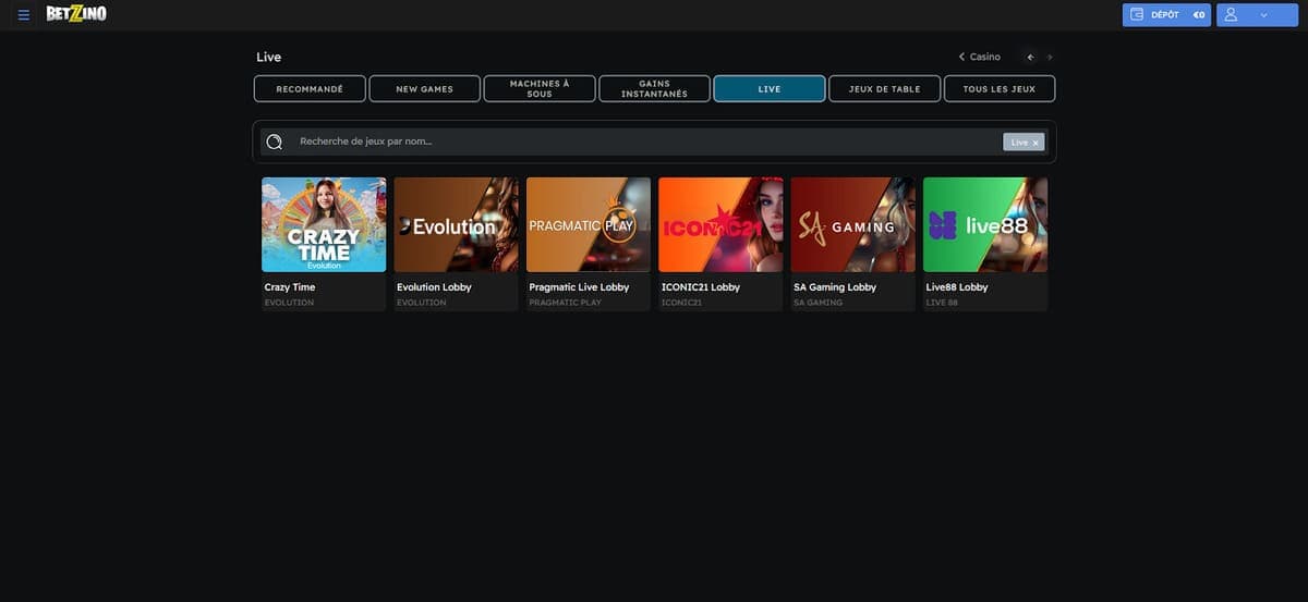 Betzino casino online