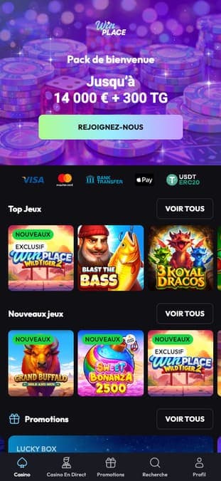 WinPlace Casino Application WinPlace Casino Application