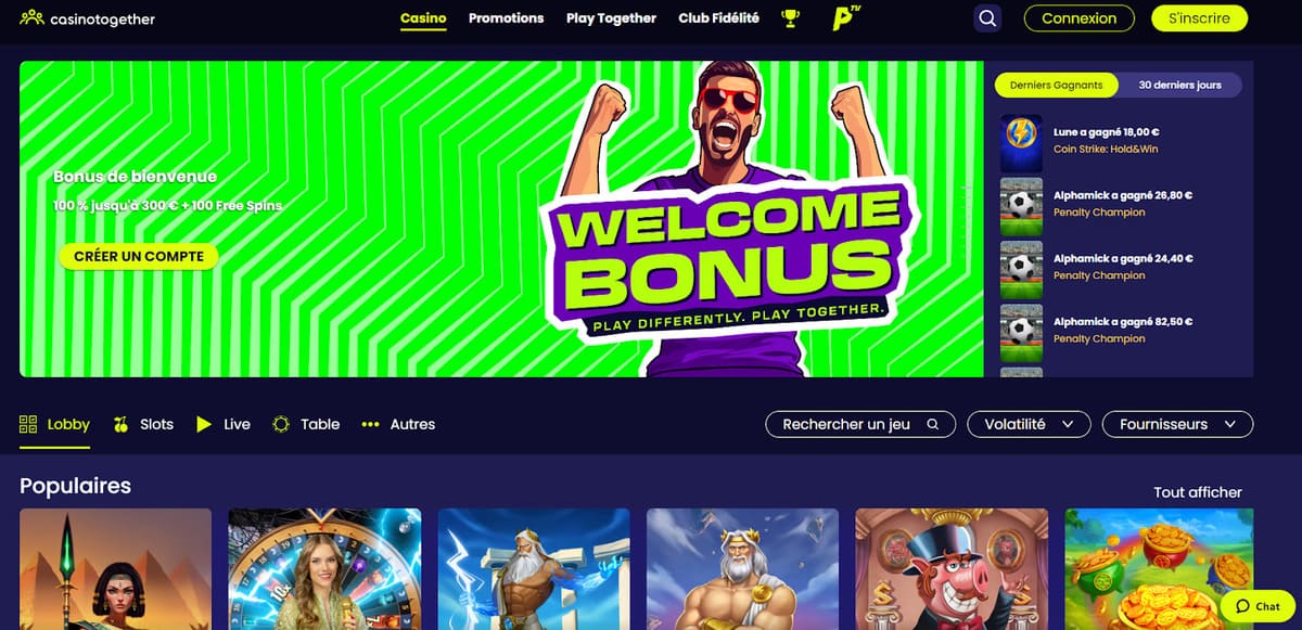 Homepage Casino Together